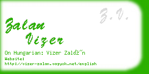 zalan vizer business card